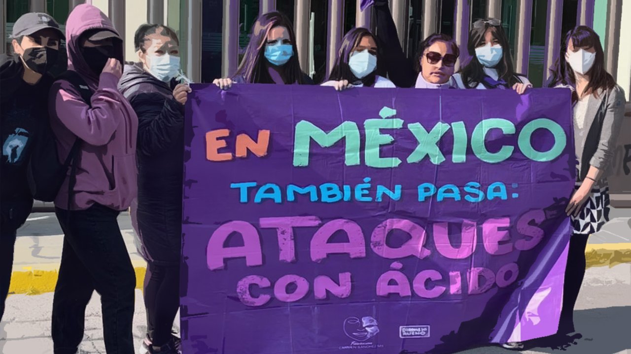 Protestan por ataques con ácido en México