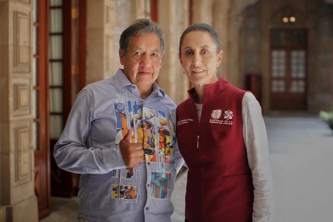 Higinio Martínez y Claudia Sheinbaum