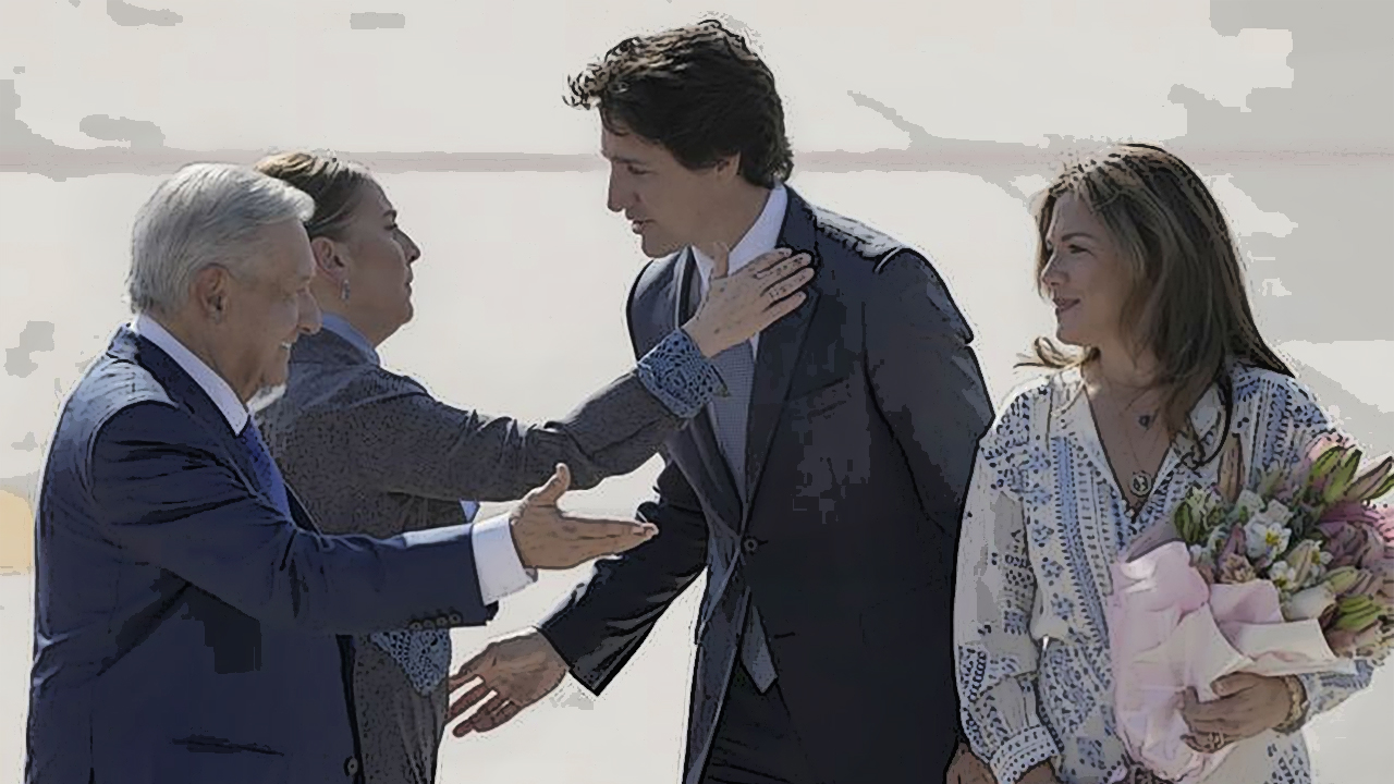 Amlo recibe a Justin Trudeau
