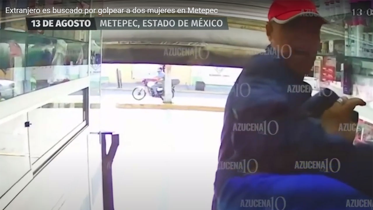 Hombre golpea a dos empleadas de negocio en Metepec