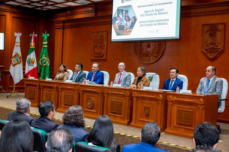 UAEMéx firma convenio con la Agencia Digial del Estado de México